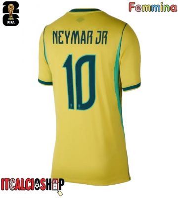 Brasile Neymar Jr #10 Prima Maglia Femmina Mondiali 2026 Manica Corta